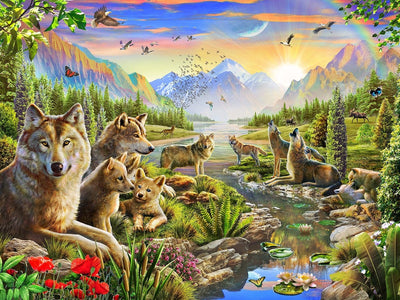 Wolves Paradise Wolf Jigsaw Puzzle, Whimsical Jigsaw Puzzle, Autism Toys For Kids, Adults