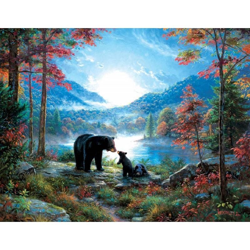 Bedtime Kisses Bear Jigsaw Puzzle, Autism Toys For Kids, Adults, Whimsical Jigsaw Puzzle