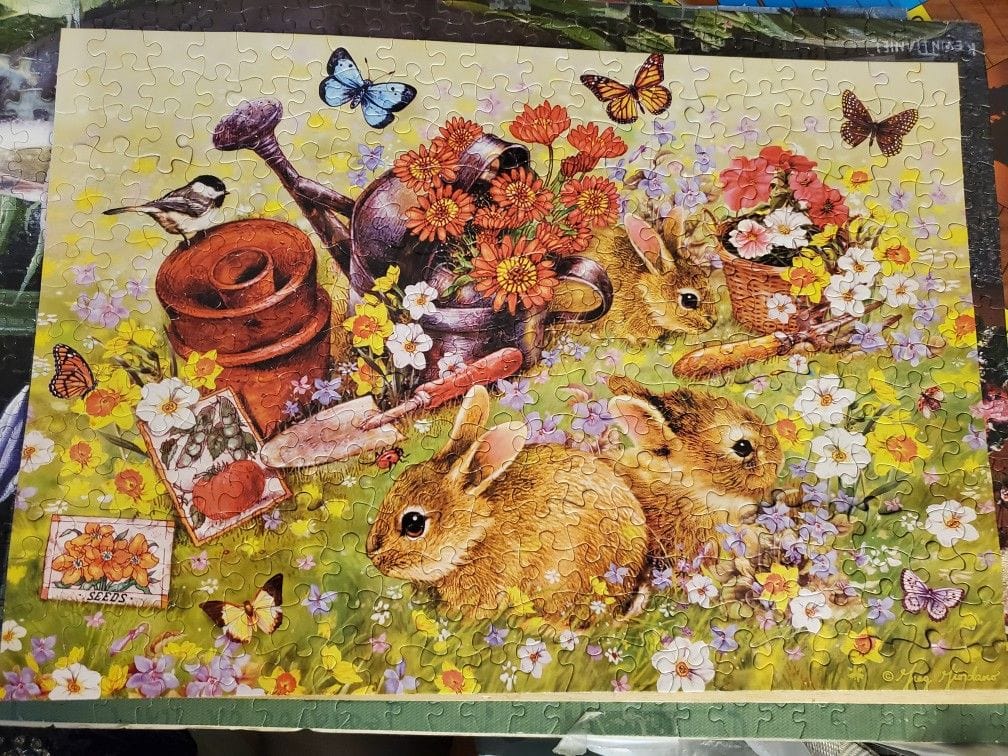Cute Bunny Jigsaw Puzzle, Autism Toys For Kids, Adults, Whimsical Jigsaw Puzzle