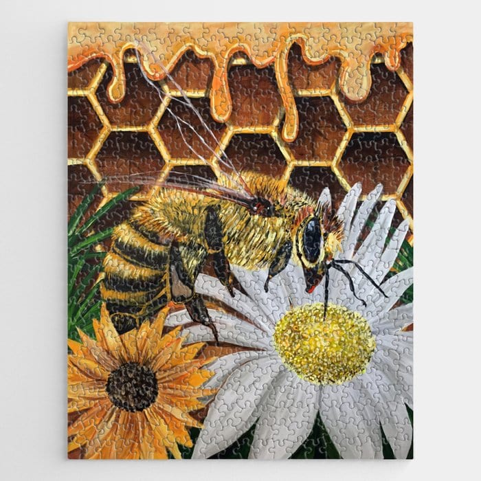 Busy Bee Jigsaw Puzzle, Autism Toys For Kids, Adults