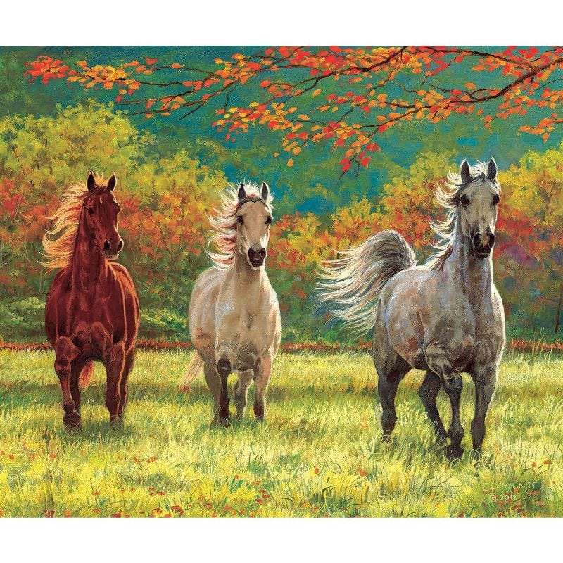Sunsout Autumn Running Horse Jigsaw Puzzle, Autism Toys For Kids, Adults, Whimsical Jigsaw Puzzle