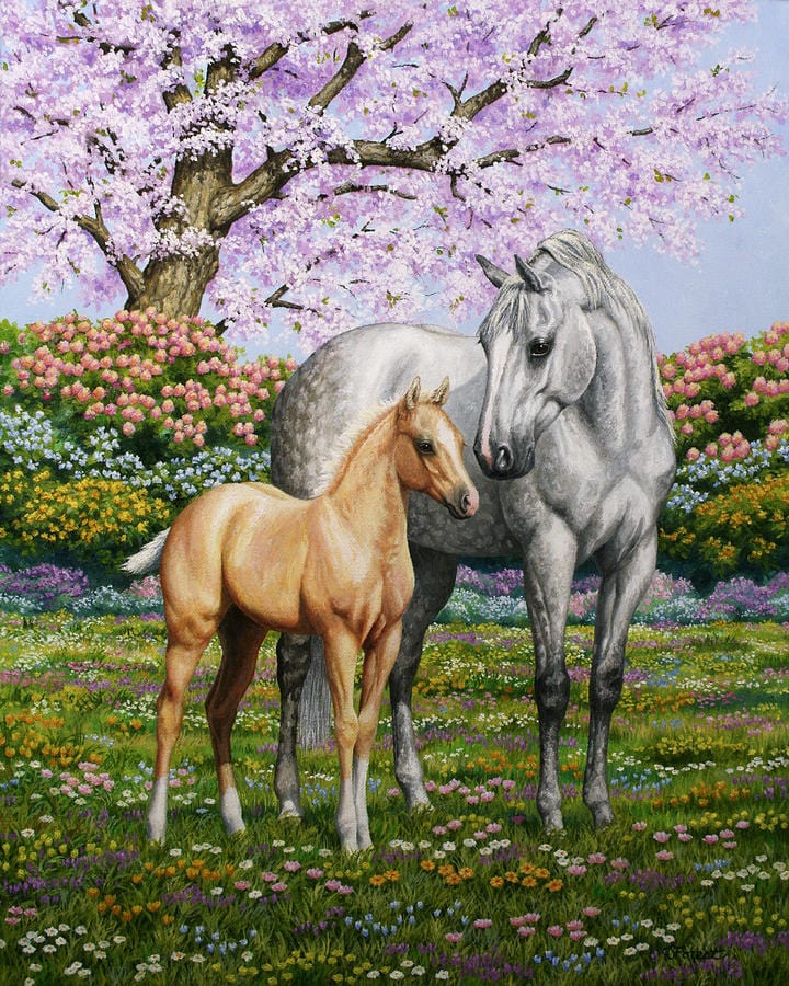 Spring's Gift Horse Jigsaw Puzzle, Autism Toys For Kids, Adults, Whimsical Jigsaw Puzzle