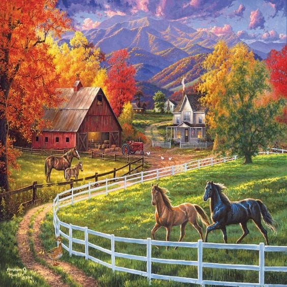 Horse Valley Farm Jigsaw Puzzle, Horse Jigsaw Puzzles For Adults, Horse