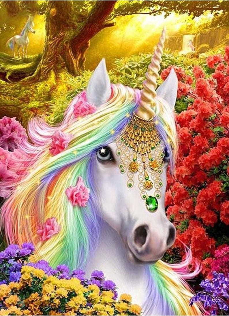 Unicorn Diamond Drawing Diamond Jigsaw Puzzle, Whimsical Jigsaw Puzzle, Autism Toys For Kids, Adults