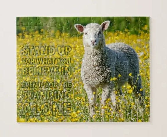 Stand Up For What You Believe In Sheep Jigsaw Puzzle, Autism Toys For Kids, Adults
