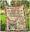 Hippie Blanket To My Wife Never Forget That I Love You Fleece Blanket