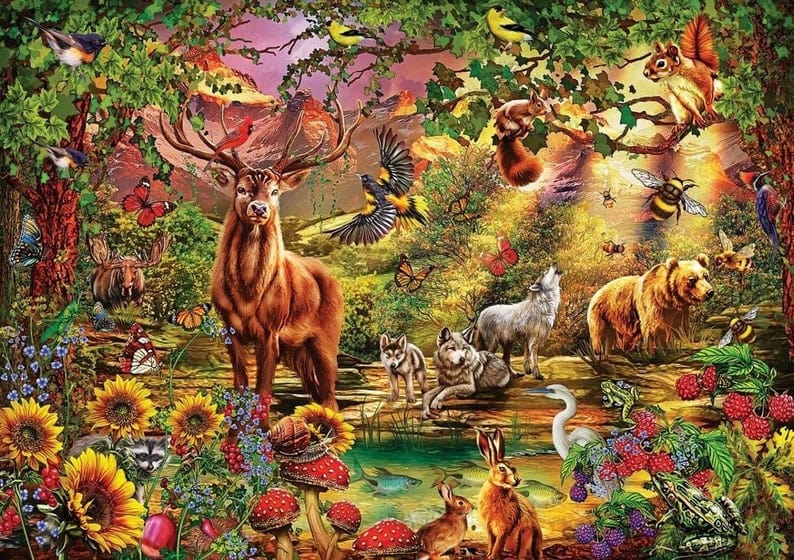 Magic Forest Jigsaw Puzzle, Autism Toys For Kids, Adults, Whimsical Jigsaw Puzzle