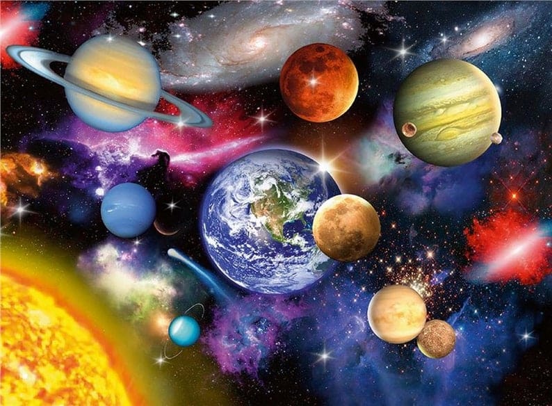 Solar System Cosmos Landscape Planet Jigsaw Puzzle, Autism Toys For Kids, Adults, Whimsical Jigsaw Puzzle