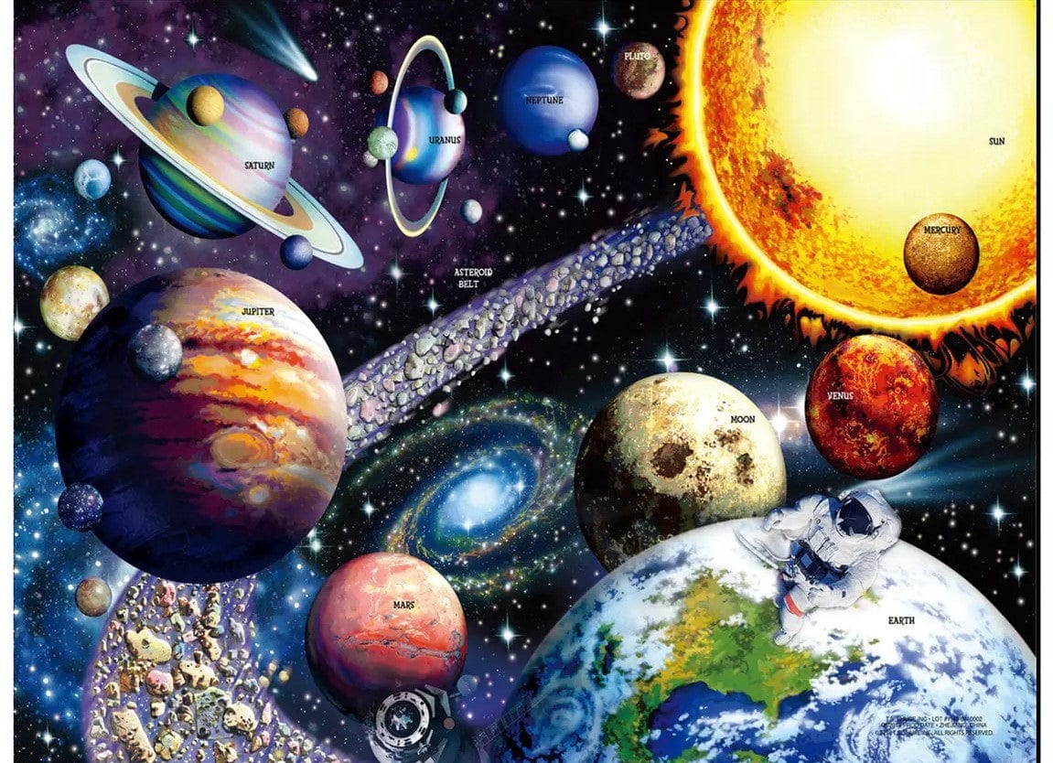 Space Planet Soloar System Jigsaw Puzzle, Whimsical Jigsaw Puzzle, Autism Toys For Kids, Adults