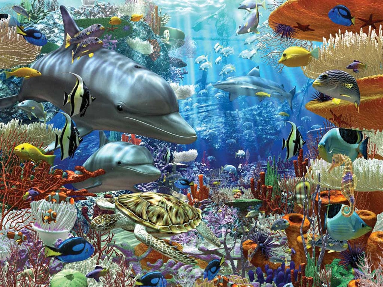 Oceanic Wonders Jigsaw Puzzle, Autism Toys For Kids, Adults, Whimsical Jigsaw Puzzle