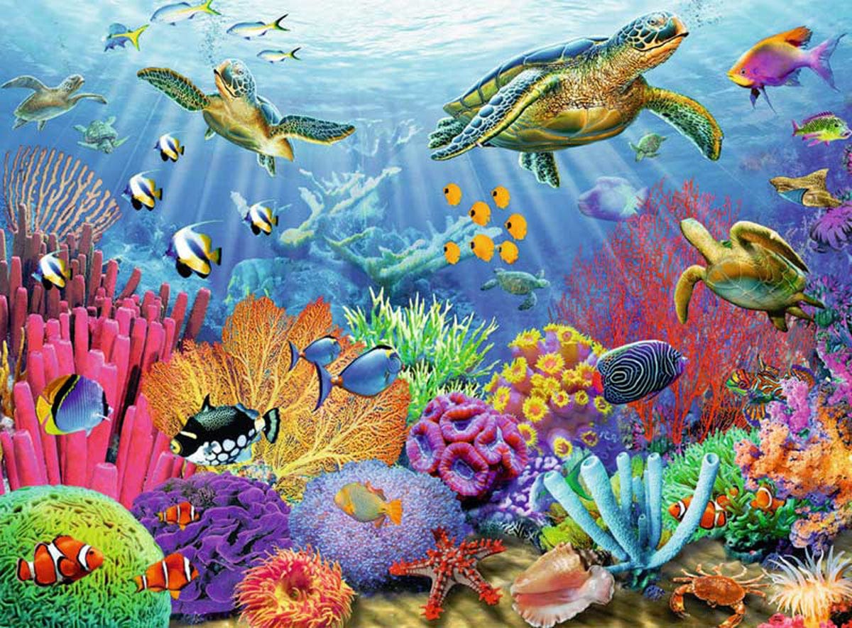 Tropical Water Ocean Jigsaw Puzzle, Whimsical Jigsaw Puzzle, Autism Toys For Kids, Adults