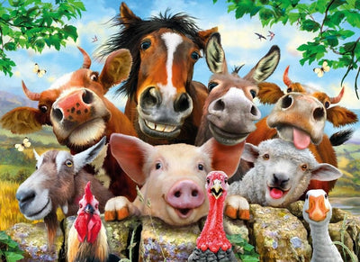 Farm Animal Horse Cow Sheep Jigsaw Puzzle, Autism Toys For Kids, Adults, Whimsical Jigsaw Puzzle