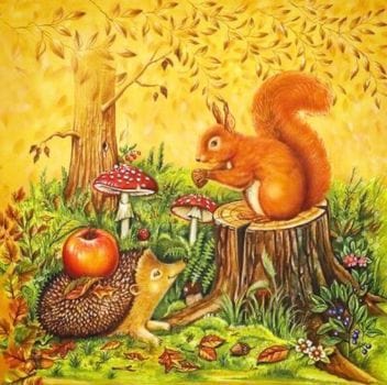 Autumn Squirrel Jigsaw Puzzle, Autism Toys For Kids, Adults, Whimsical Jigsaw Puzzle