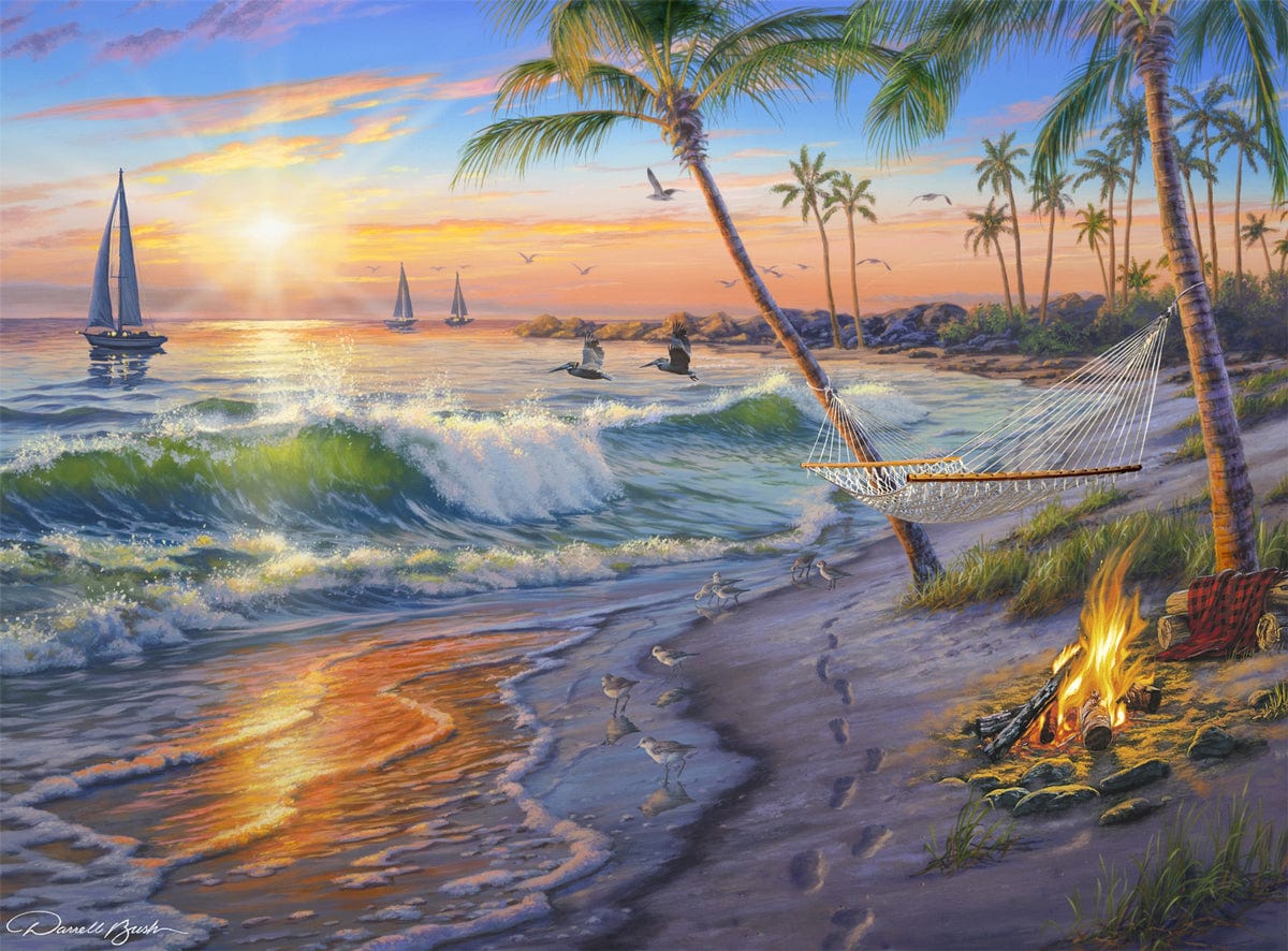 Beach Sunset Cruise Jigsaw Puzzle, Autism Toys For Kids, Adults, Whimsical Jigsaw Puzzle