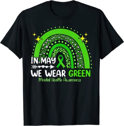 In May We Wear Green Mental Health Awareness Shirt