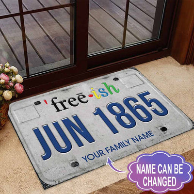 Free-ish - African American Personalized Doormat
