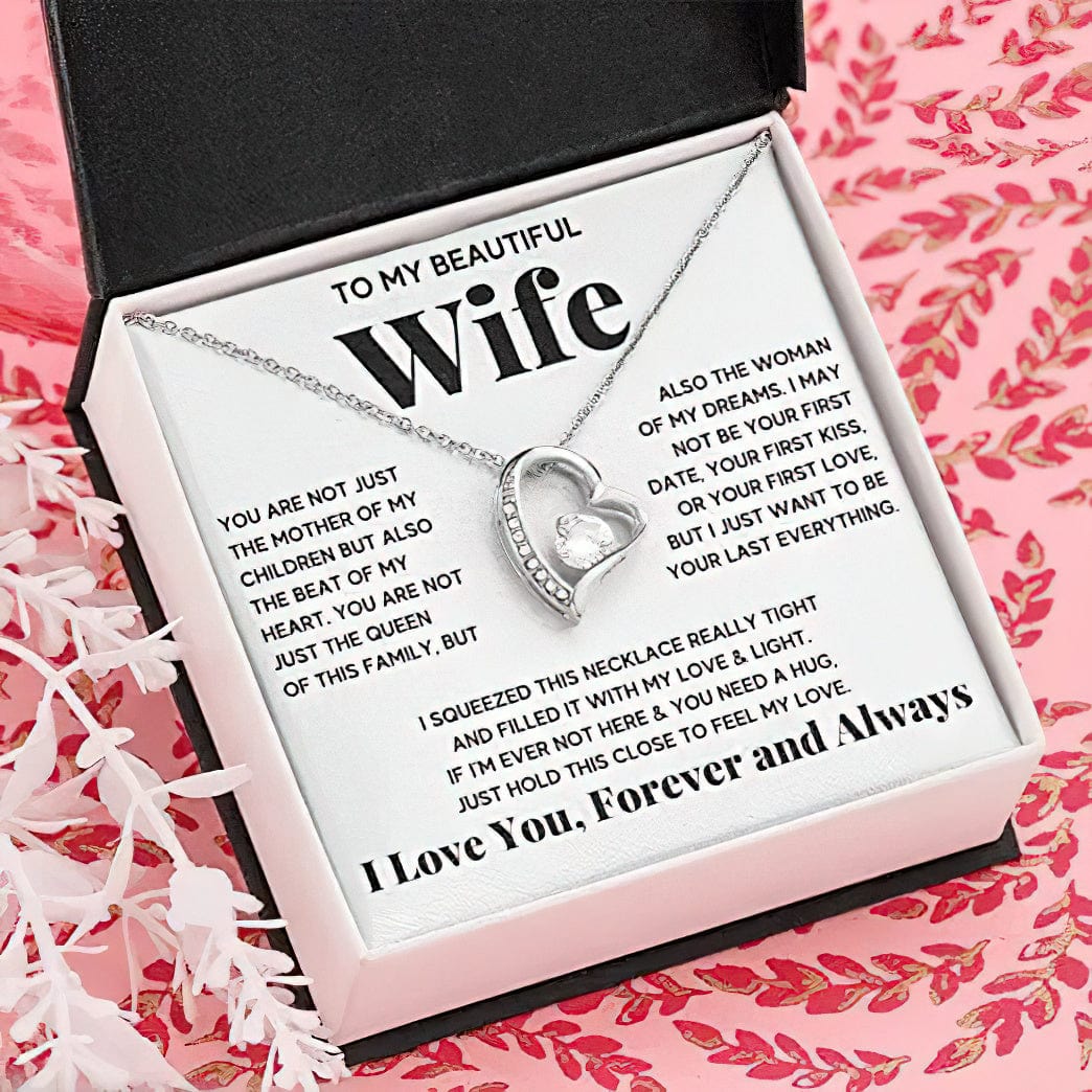 To My Beautiful Wife Necklace - I Love You, Forever And Always