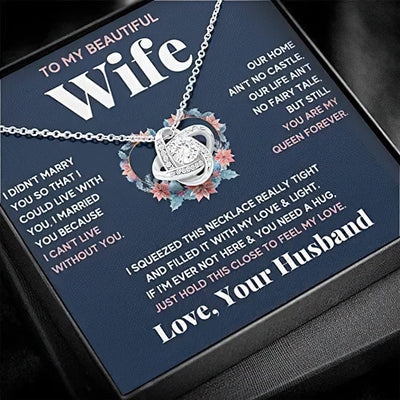 To My Beautiful Wife Necklace - Love, Your Husband