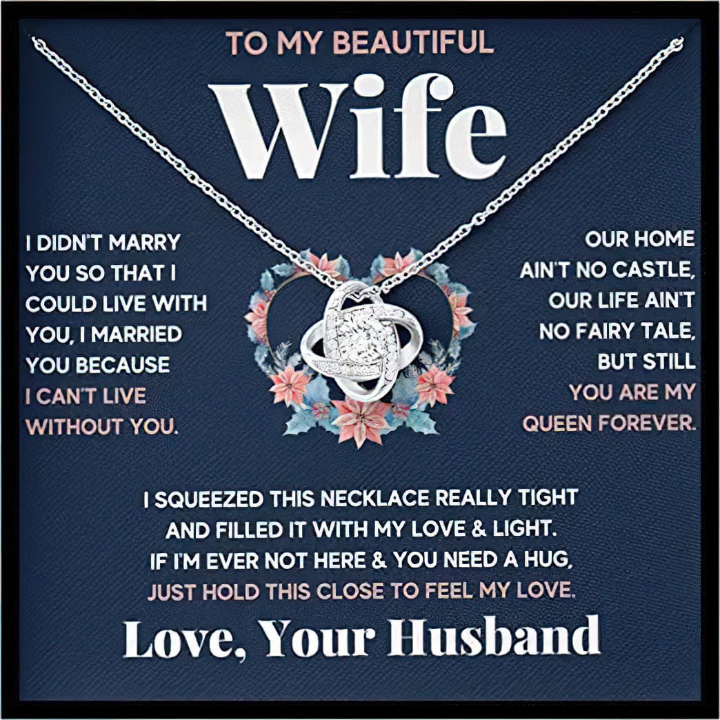 To My Beautiful Wife Necklace - Love, Your Husband