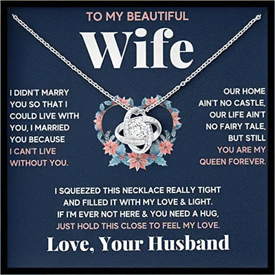 To My Beautiful Wife Necklace - Love, Your Husband