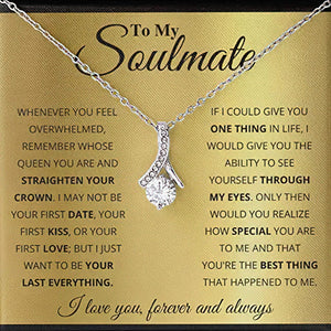 Collar de belleza seductora para mi alma gemela: solo quiero ser tu último Todo te amaré por siempre y para siempre