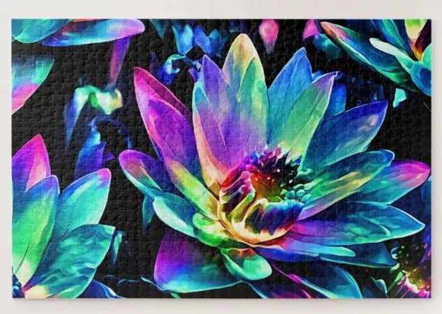 Colorful Lotus Jigsaw Puzzle, Autism Toys For Kids, Adults, Whimsical Jigsaw Puzzle