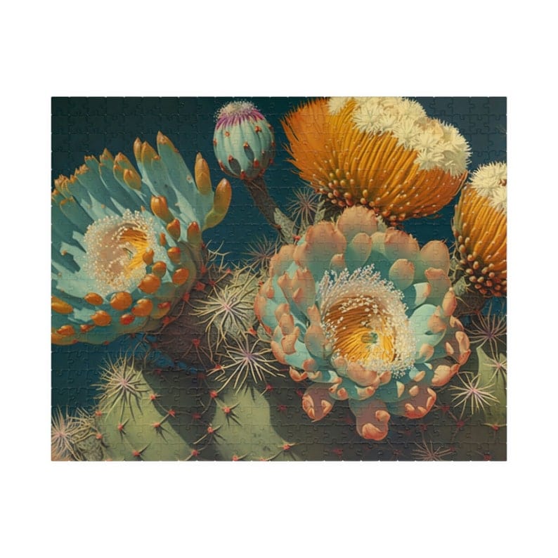 Cactus Flower Jigsaw Puzzle, Autism Toys For Kids, Adults, Whimsical Jigsaw Puzzle