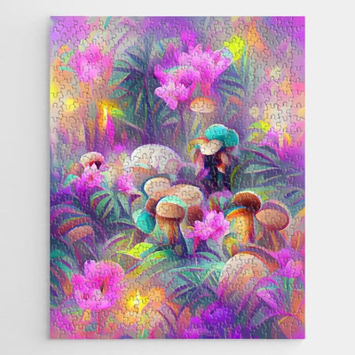 Mushroom Forest Jigsaw Puzzle, Autism Toys For Kids, Adults, Whimsical Jigsaw Puzzle