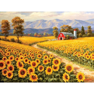 Sunflower Farm Jigsaw Puzzle, Autism Toys For Kids, Adults, Whimsical Jigsaw Puzzle