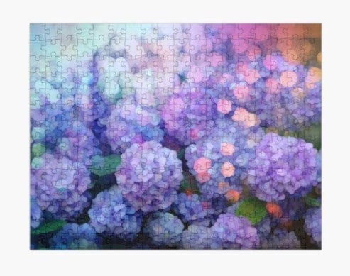 Hydrangea Flower Jigsaw Puzzle, Autism Toys For Kids, Adults, Whimsical Jigsaw Puzzle