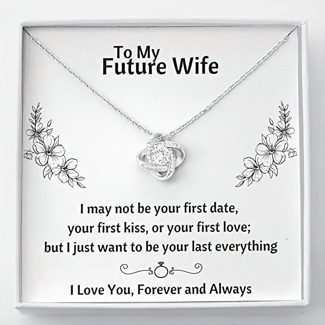 Amazon.com: To My Wife Necklace, to My Future Wife Necklace, to My Soulmate Necklace  For Girlfriend Forever Love Necklace (14k White Gold Finish) : Clothing,  Shoes & Jewelry