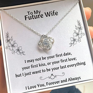 Collar con nudo de amor para futura esposa: para mi futura esposa, siempre te amaré