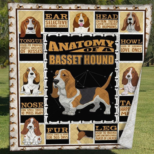 Anatomy Of A Basset Hound Blanket