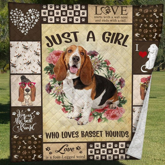 Just A Girl Who Loves Basset Hound Blanket