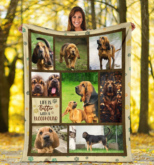 Life Is Better With A Bloodhound Blanket