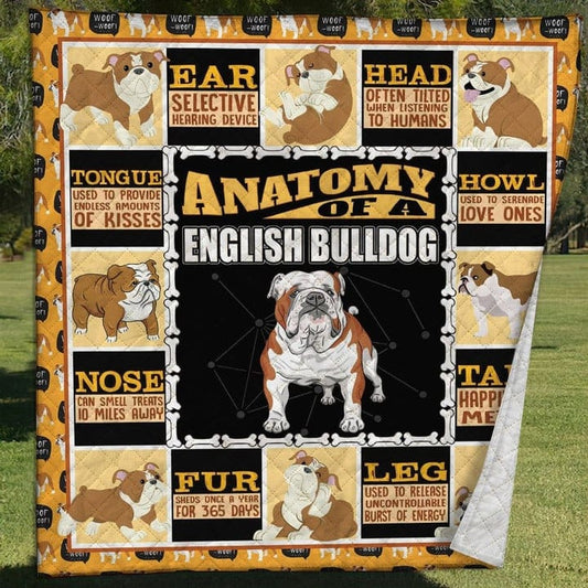 Anatomía de una manta de bulldog inglés