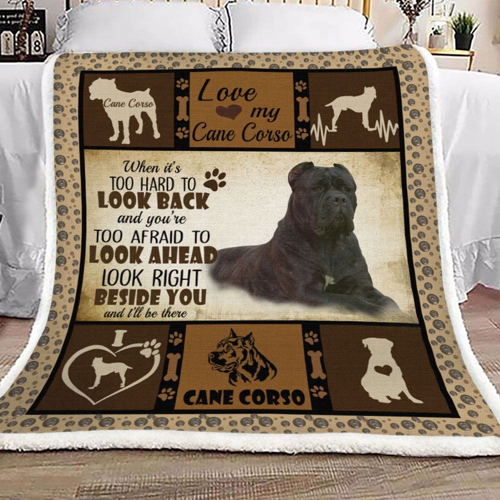 Cane Corso Cuando es demasiado difícil mirar atrás y tienes demasiado miedo de mirar hacia adelante Manta