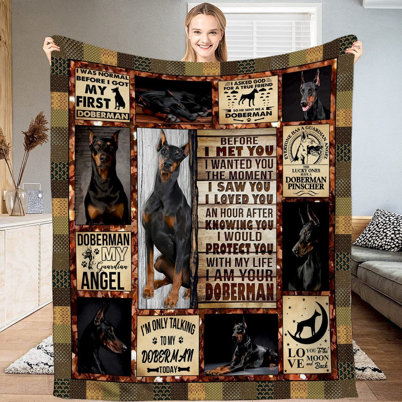 Doberman blanket sale