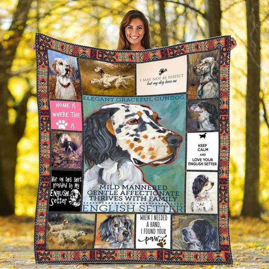 Mild Mannered Gentle Affectionate Thrives With Family English Setter Blanket