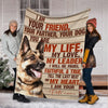 Personalized German Shepherd I Am Your Friend Your Partner Blanket
