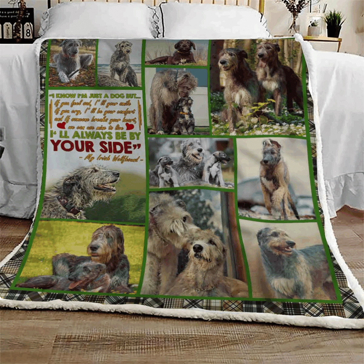 Irish Wolfhound I'll Always Be By Your Side Blanket