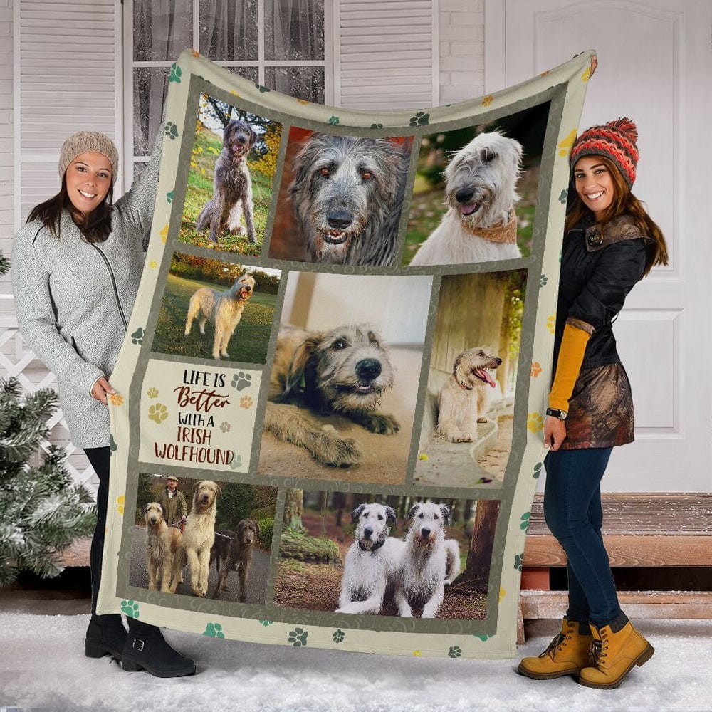 Life Is Better With An Irish Wolfhound Blanket