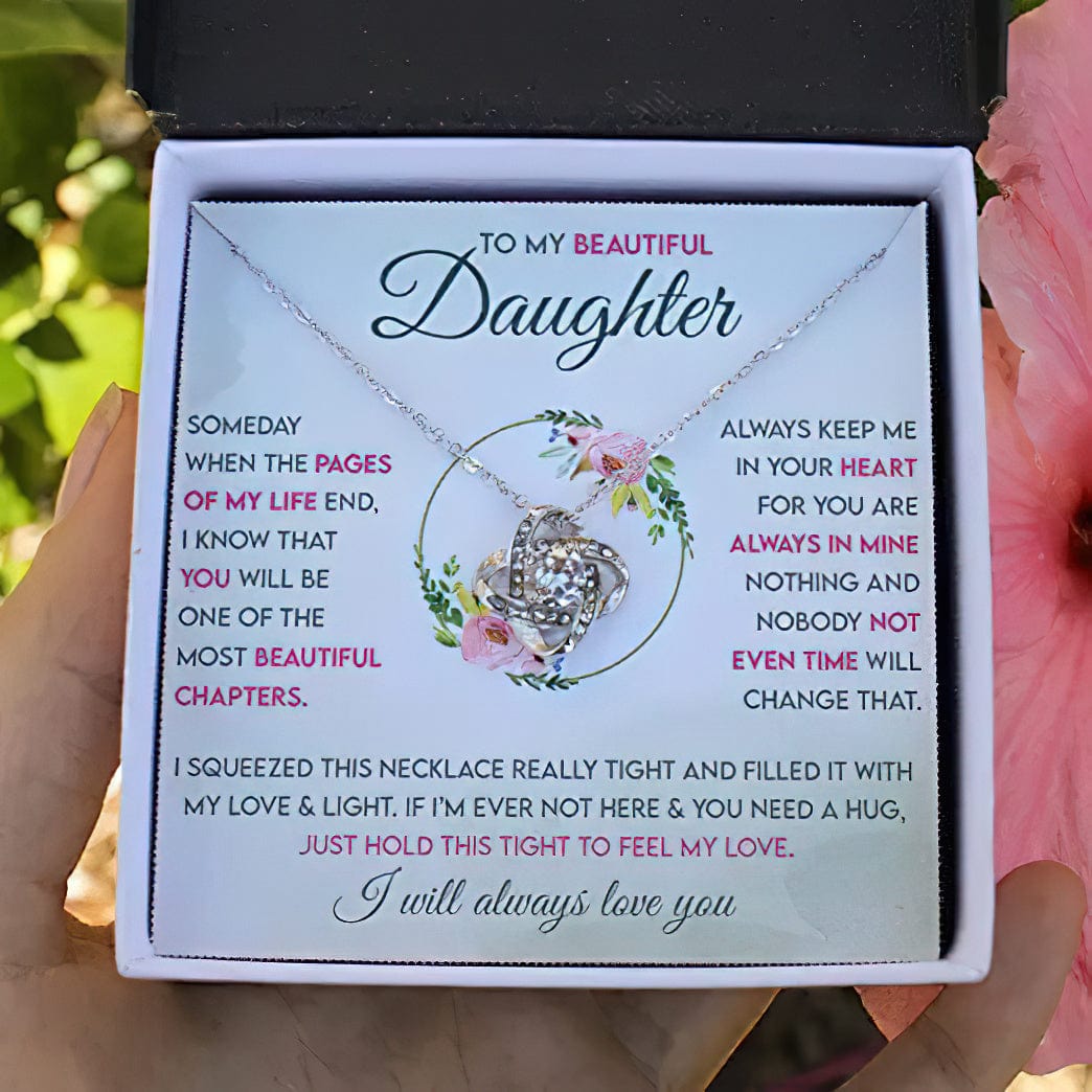 To My Daughter Beautiful Love Knot Jewelry Heartfelt Gift