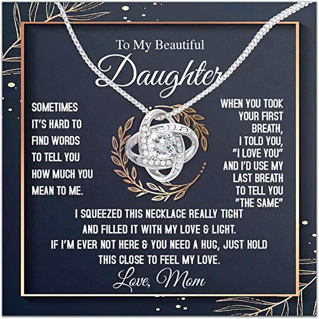 Mother Daughter Necklace - To My Beautiful Daughter