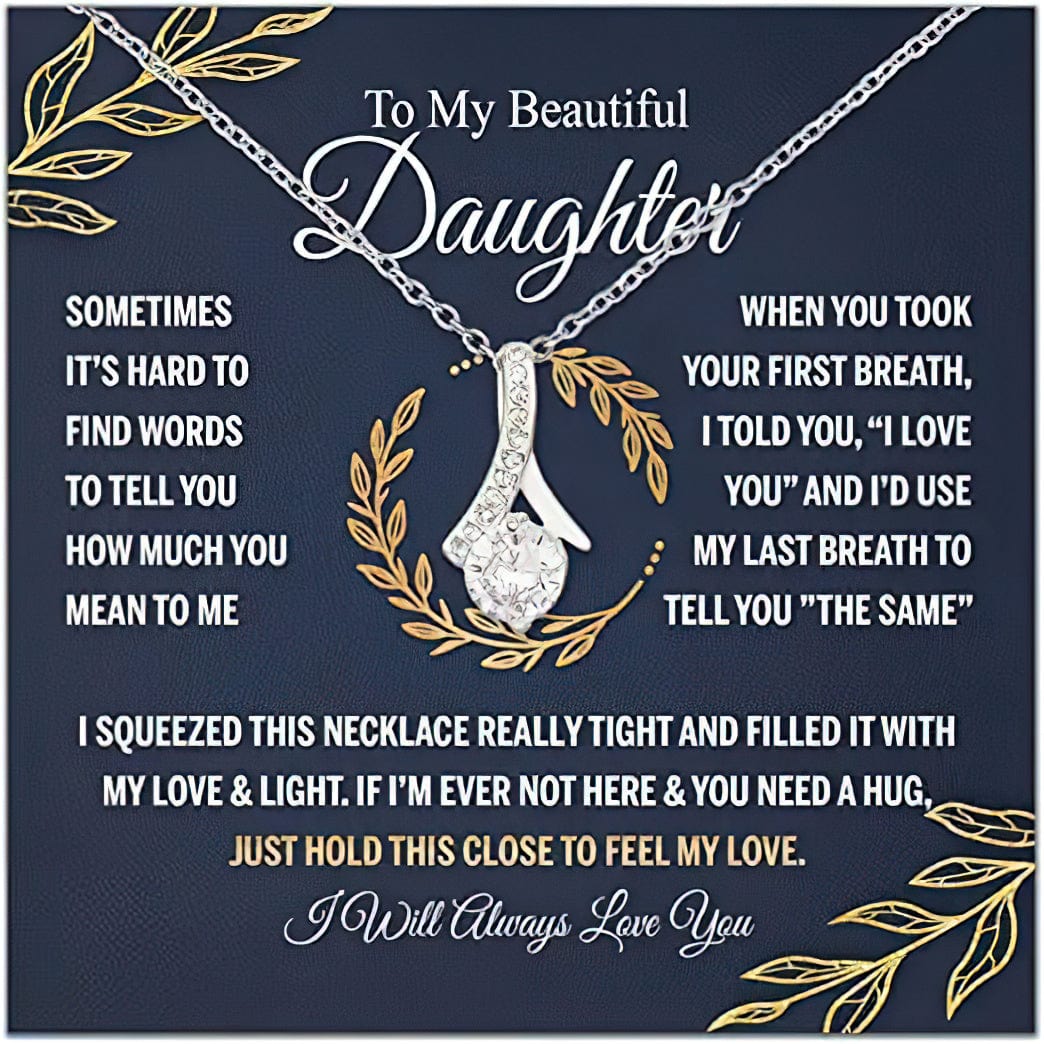 Mother Daughter Necklace - To My Beautiful Daughter
