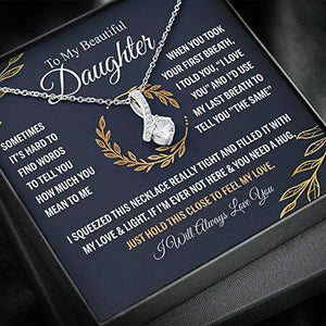 Mother Daughter Necklace - To My Beautiful Daughter