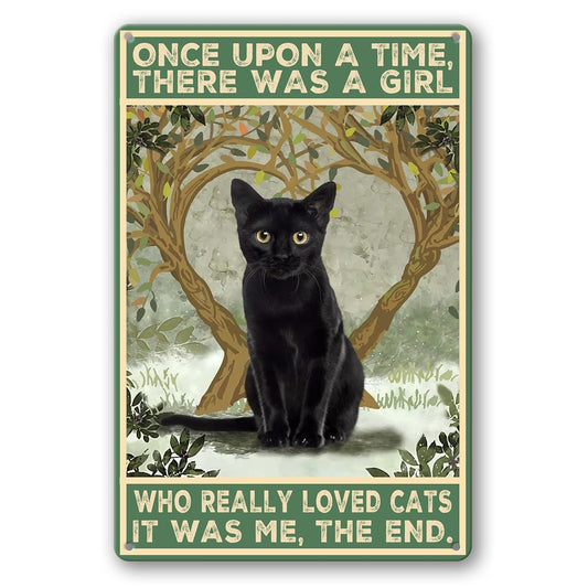 Érase una vez una chica que amaba mucho a los gatos. Era yo. El final. Póster, lienzo