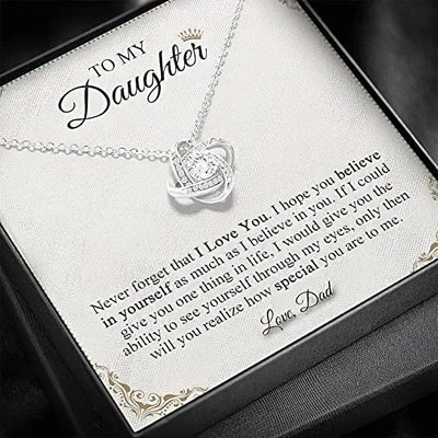 To My Daughter Necklace From Dad - To My Daughther I Love You