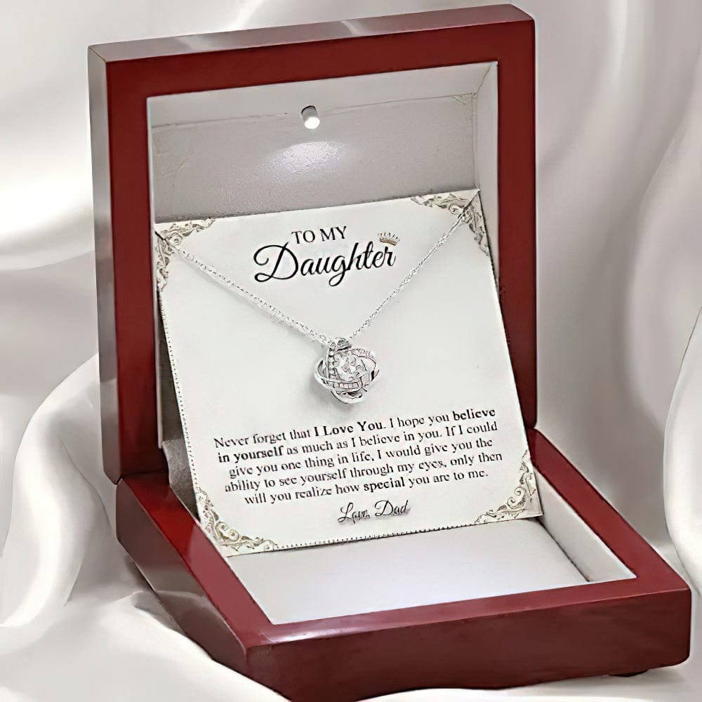 To My Daughter Necklace From Dad - To My Daughther I Love You