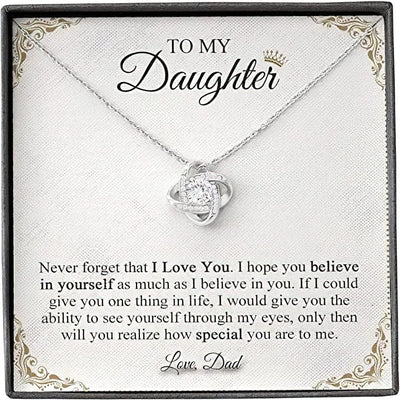 To My Daughter Necklace From Dad - To My Daughther I Love You